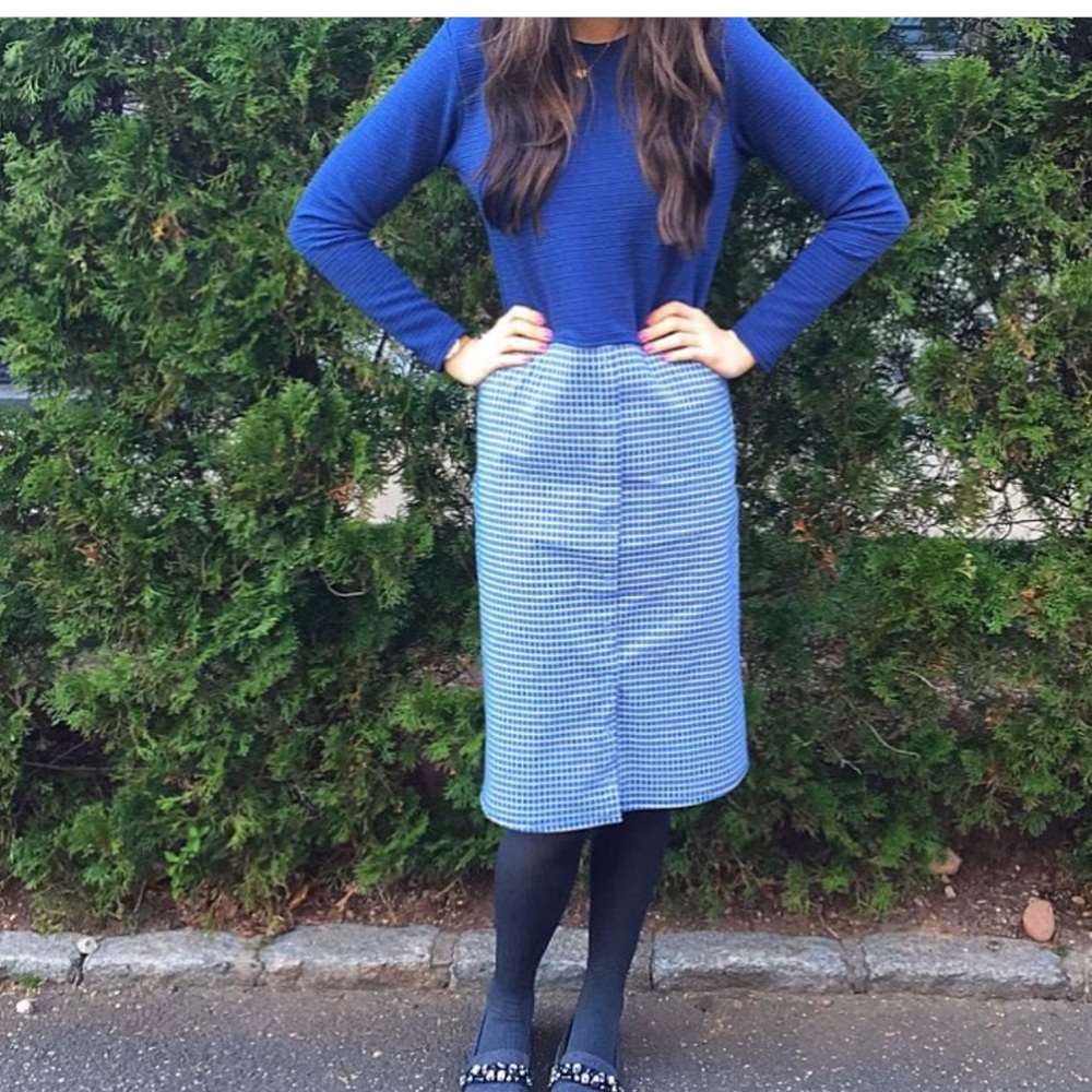 Bella Donna blue midi shirt dress